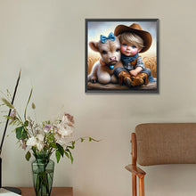 Load image into Gallery viewer, Diamond Painting - Full Round - Cow cowboy (30*30CM)
