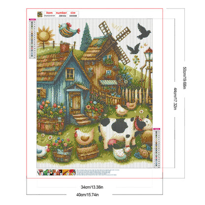 Diamond Painting - Full Round - Farm cow (40*50CM)