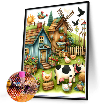 Diamond Painting - Full Round - Farm cow (40*50CM)