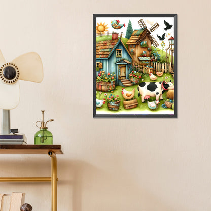 Diamond Painting - Full Round - Farm cow (40*50CM)