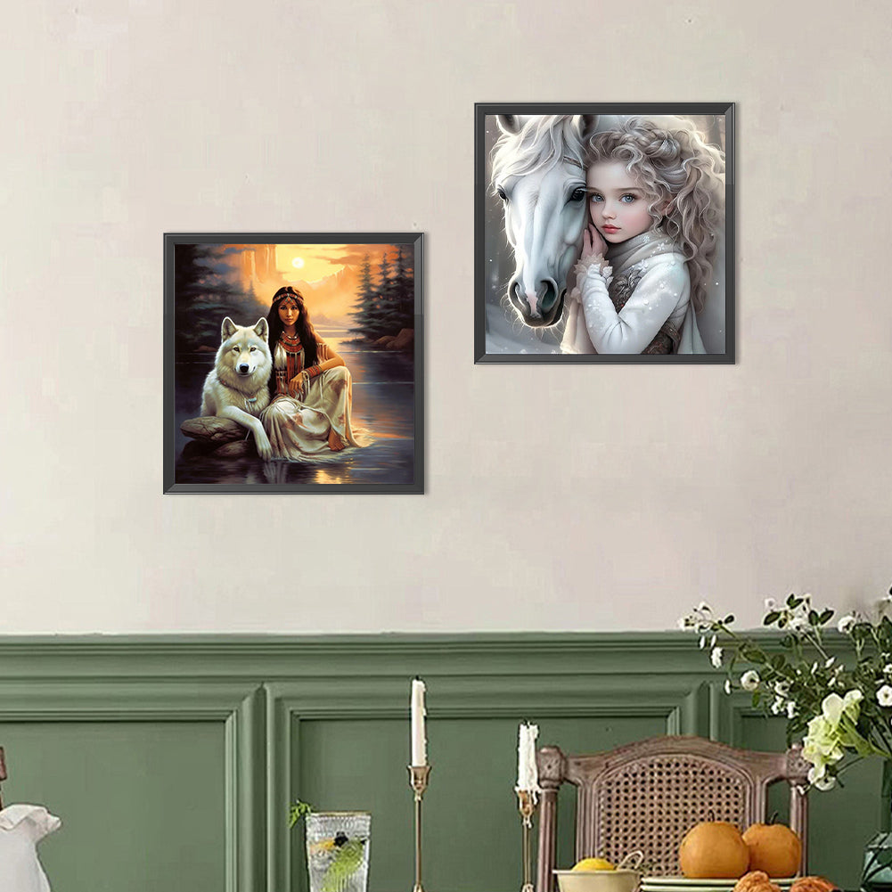 2pcs Round Diamond Painting Set - Character series (30*30CM)