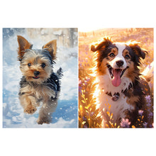 Load image into Gallery viewer, 2pcs Round Diamond Painting Set - Animal series (30*40CM)
