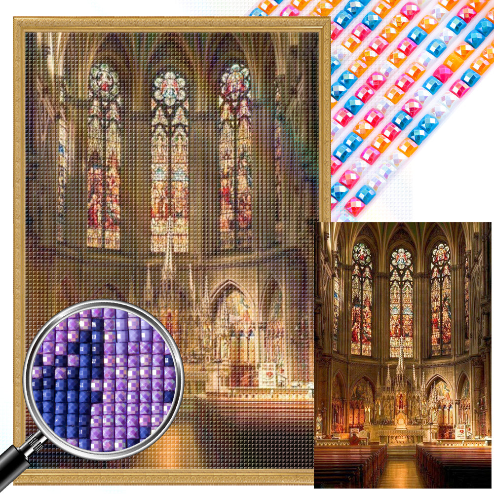 AB Diamond Painting - Full Round - Church (40*60CM)