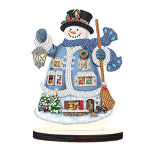 Load image into Gallery viewer, 4Pcs Christmas Snowman Desktop Diamond Painting Ornaments for Home Office Decor
