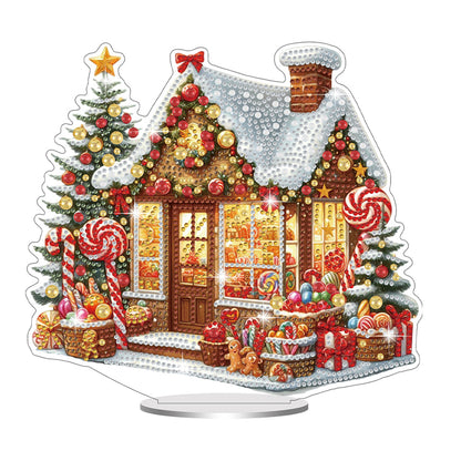 2Pcs Acrylic Special Shape Christmas Atmosphere Diamond Painting Desktop Decors