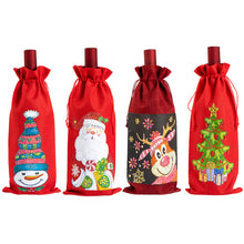 Load image into Gallery viewer, Christmas Special Shape Diamond Painting Wine Bottle Cover Set for Table Decor
