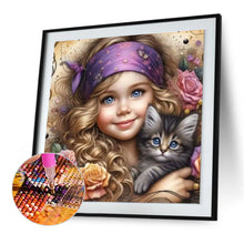 Load image into Gallery viewer, Diamond Painting - Full Round - Big Eyed Girl (30*30CM)
