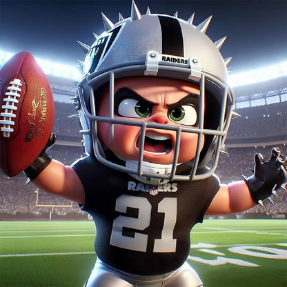 Diamond Painting - Full Round - Oakland Raiders football (45*45CM)