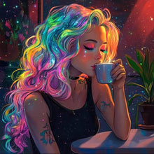 Load image into Gallery viewer, Diamond Painting - Full Round - Colorful hair girl (40*40CM)
