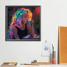 Load image into Gallery viewer, Diamond Painting - Full Round - Colorful hair girl (40*40CM)
