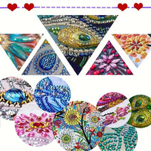 Load image into Gallery viewer, Acrylic Special Shape Sunflower Butterfly Diamond Painting Clock Handicraft
