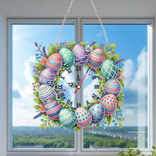 Load image into Gallery viewer, Acrylic Special Shape Easter Diamond Painting Clock Handicraft for Wall Decor
