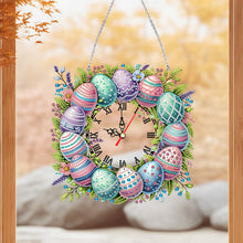 Load image into Gallery viewer, Acrylic Special Shape Easter Diamond Painting Clock Handicraft for Wall Decor
