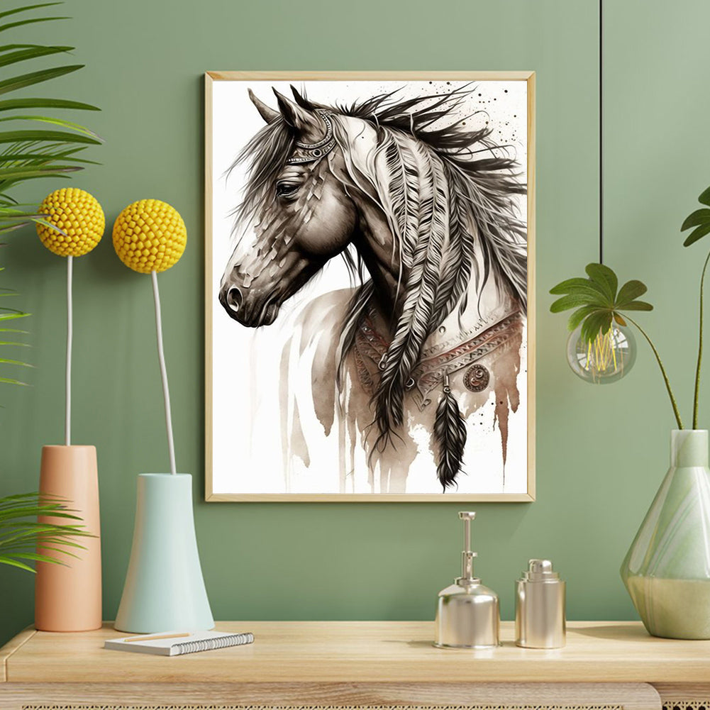 Diamond Painting - Full Round - Indian Horse (40*50CM)