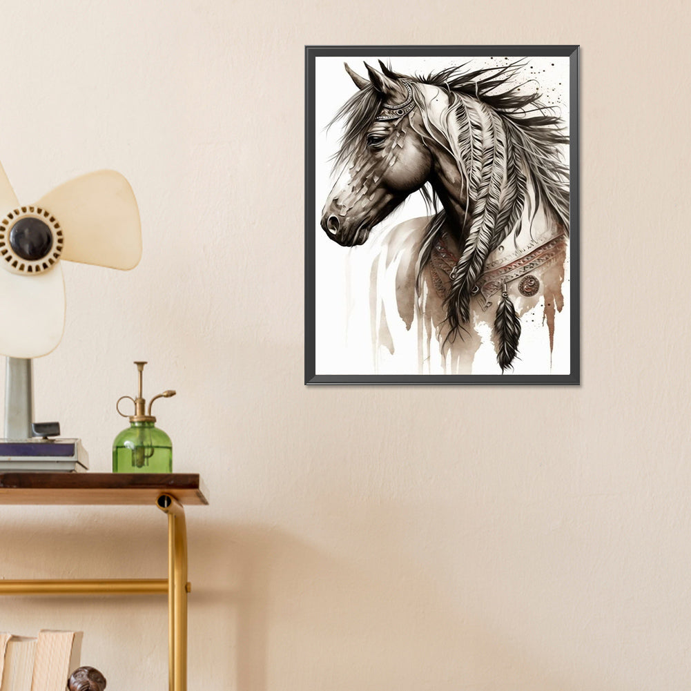 Diamond Painting - Full Round - Indian Horse (40*50CM)