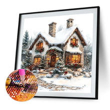 Load image into Gallery viewer, Diamond Painting - Full Round - Snowy house (30*30CM)
