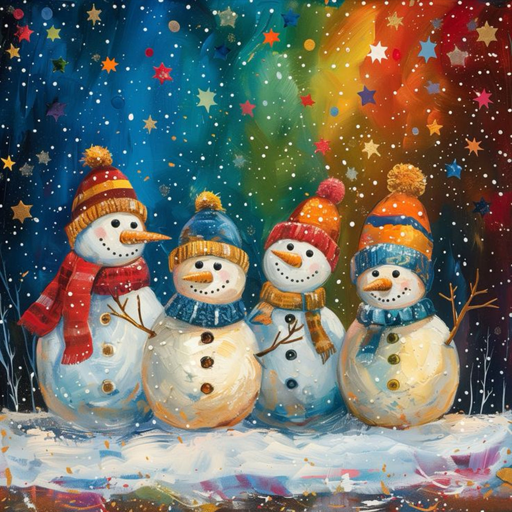 Diamond Painting - Full Round - Snowman (40*40CM)