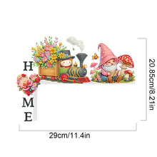 Load image into Gallery viewer, Gnome Train House Diamond Painting Art Door Right Angle Sign for Home Decor
