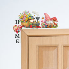 Load image into Gallery viewer, Gnome Train House Diamond Painting Art Door Right Angle Sign for Home Decor
