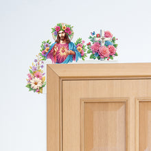 Load image into Gallery viewer, Faith And Flowers Diamond Painting Art Door Right Angle Sign for Home Decor
