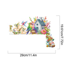 Load image into Gallery viewer, Flower And Bird House Diamond Painting Art Door Right Angle Sign for Home Decor
