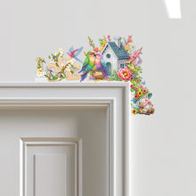 Load image into Gallery viewer, Flower And Bird House Diamond Painting Art Door Right Angle Sign for Home Decor
