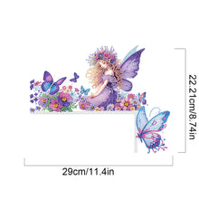 Load image into Gallery viewer, Butterfly Diamond Painting Art Door Right Angle Sign for Home Decoration
