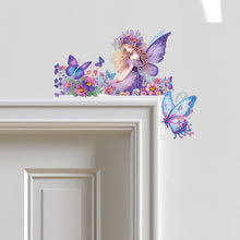 Load image into Gallery viewer, Butterfly Diamond Painting Art Door Right Angle Sign for Home Decoration
