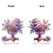 Load image into Gallery viewer, Acrylic Special Shape Flower Candle Desktop Diamond Art Kits Bedroom Table Decor
