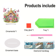 Load image into Gallery viewer, Acrylic Special Shape Flower Candle Desktop Diamond Art Kits Bedroom Table Decor
