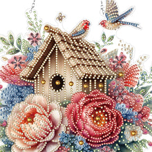 Load image into Gallery viewer, Acrylic Special Shape Flowers Birdhouse 5D DIY Diamond Painting Hanging Pendant
