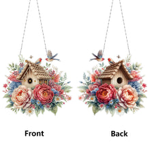 Load image into Gallery viewer, Acrylic Special Shape Flowers Birdhouse 5D DIY Diamond Painting Hanging Pendant
