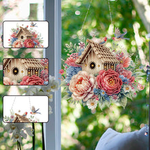 Load image into Gallery viewer, Acrylic Special Shape Flowers Birdhouse 5D DIY Diamond Painting Hanging Pendant
