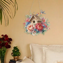 Load image into Gallery viewer, Acrylic Special Shape Flowers Birdhouse 5D DIY Diamond Painting Hanging Pendant
