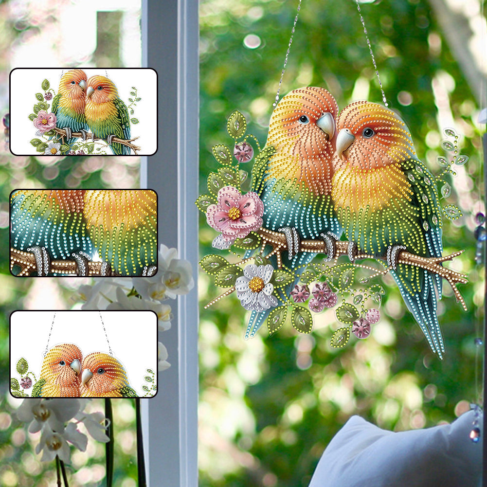 Acrylic Special Shape Birds Diamond Painting Hanging Pendant Diamond Art Decors