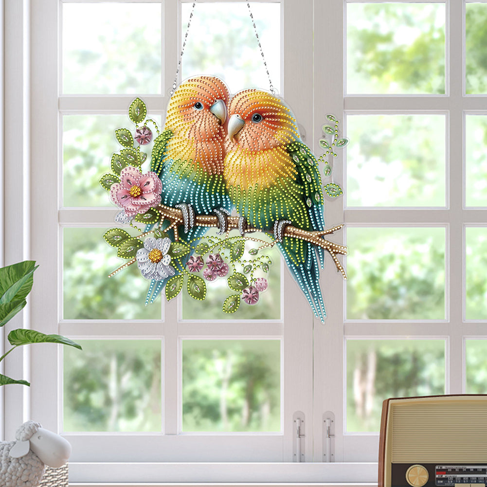 Acrylic Special Shape Birds Diamond Painting Hanging Pendant Diamond Art Decors