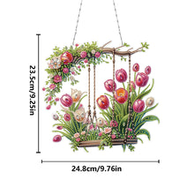 Load image into Gallery viewer, Acrylic Special Shape Tulip Swing Diamond Painting Hanging Pendants for Home
