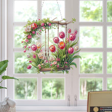 Load image into Gallery viewer, Acrylic Special Shape Tulip Swing Diamond Painting Hanging Pendants for Home
