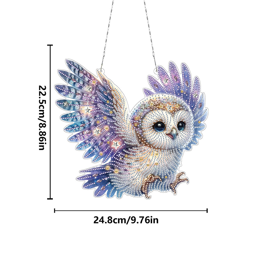Acrylic Special Shape Owl Diamond Painting Hanging Pendant Diamond Art Decors