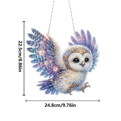 Acrylic Special Shape Owl Diamond Painting Hanging Pendant Diamond Art Decors