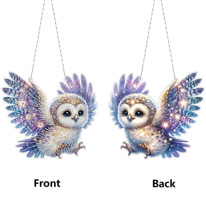 Acrylic Special Shape Owl Diamond Painting Hanging Pendant Diamond Art Decors