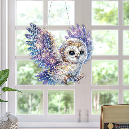 Acrylic Special Shape Owl Diamond Painting Hanging Pendant Diamond Art Decors