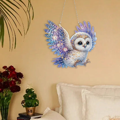 Acrylic Special Shape Owl Diamond Painting Hanging Pendant Diamond Art Decors