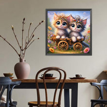 Load image into Gallery viewer, Diamond Painting - Full Round - Big-eyed double cats (40*40CM)
