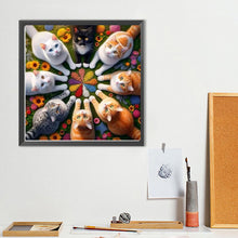 Load image into Gallery viewer, Diamond Painting - Full Round - Eight cats (40*40CM)
