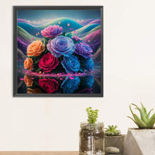 Load image into Gallery viewer, Diamond Painting - Full Round - Colorful rose (30*30CM)
