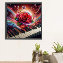 Load image into Gallery viewer, Diamond Painting - Full Round - Red rose piano (30*30CM)

