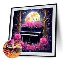 Load image into Gallery viewer, Diamond Painting - Full Round - Piano rose under the moon (30*30CM)
