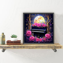 Load image into Gallery viewer, Diamond Painting - Full Round - Piano rose under the moon (30*30CM)
