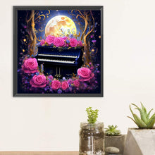 Load image into Gallery viewer, Diamond Painting - Full Round - Piano rose under the moon (30*30CM)
